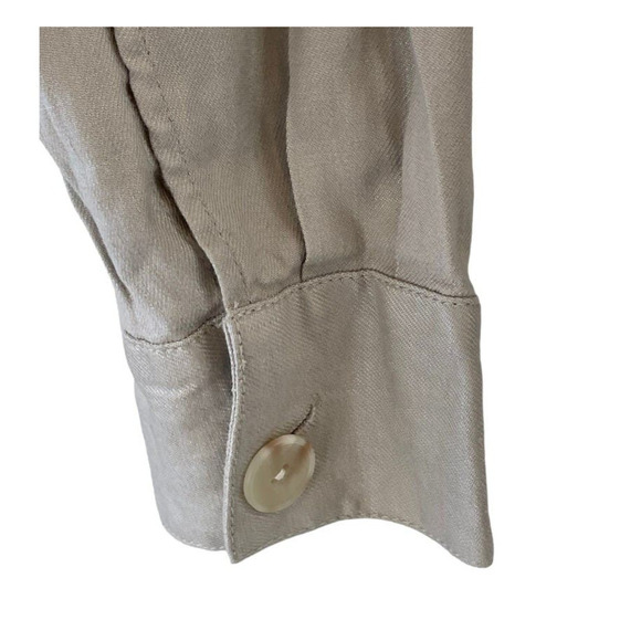 Anthropologie Maeve Aviator Jacket with Cinched Waist, Color Beige, Size Medium - Picture 8 of 14